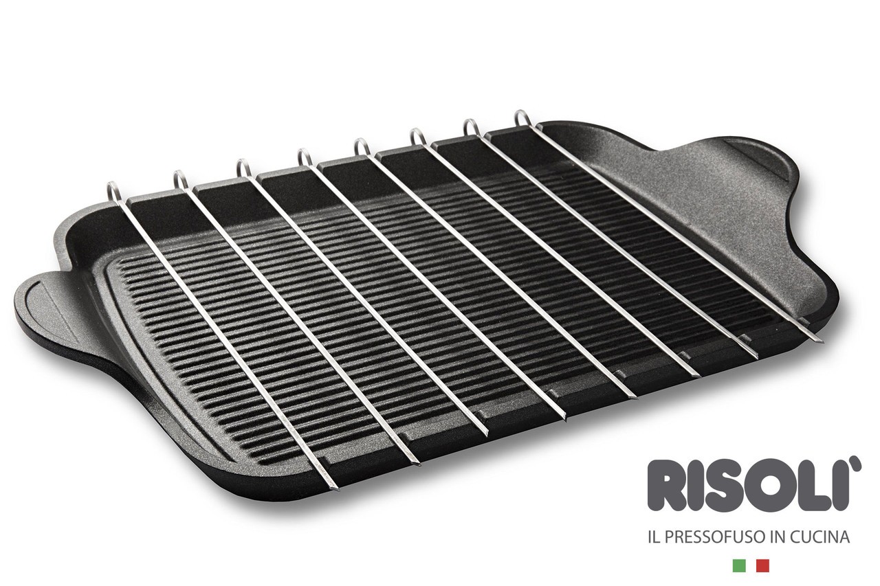 Πλάκα Ψησίματος Με Σούβλες “Brochette Grill” 47cm Risoli
