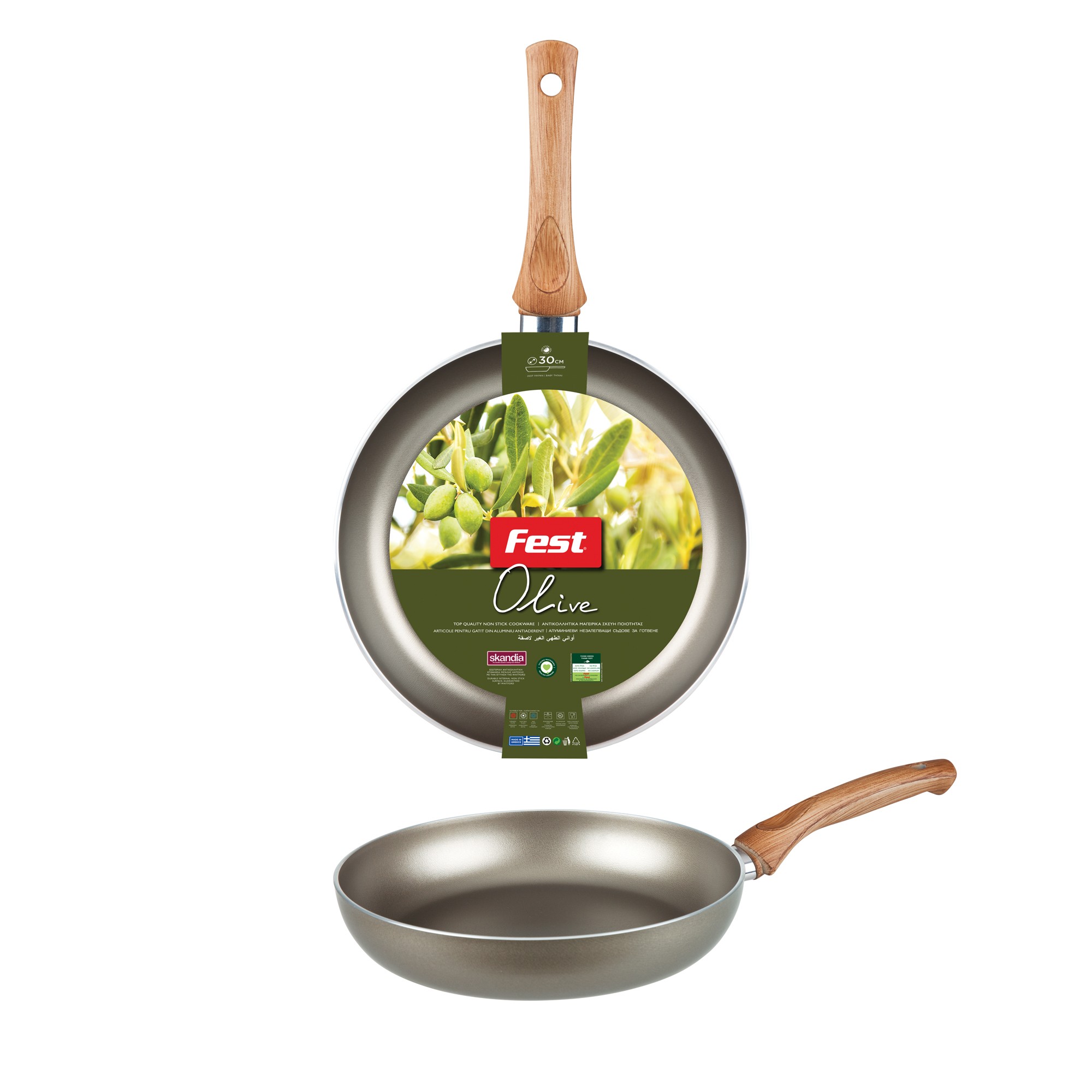 Fest Olive Τηγάνι Βαθύ Αντικολλητικό 30cm