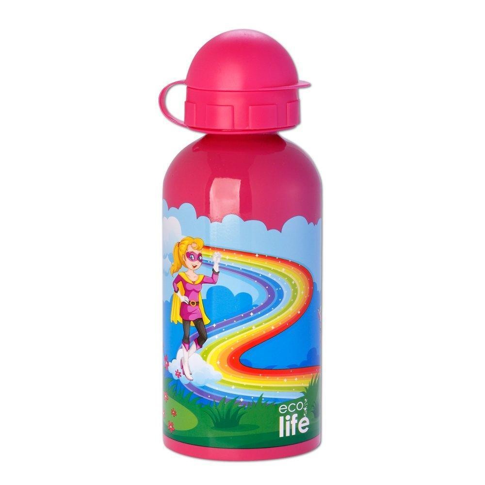 Παγούρι EcoLife Μεταλλικό Ανοξείδωτο Super Girl 500ml