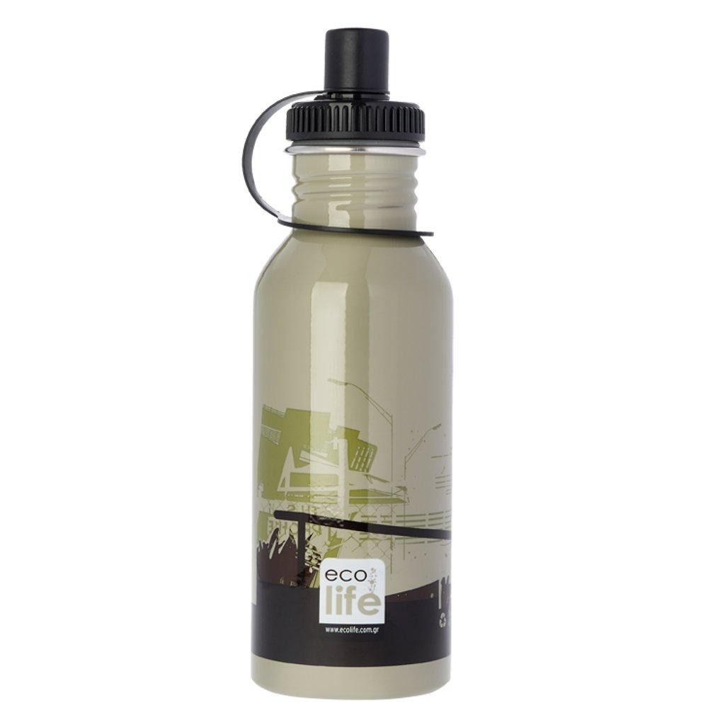 Παγούρι Ecolife Μεταλλικό Ανοξείδωτο Skate 600ml