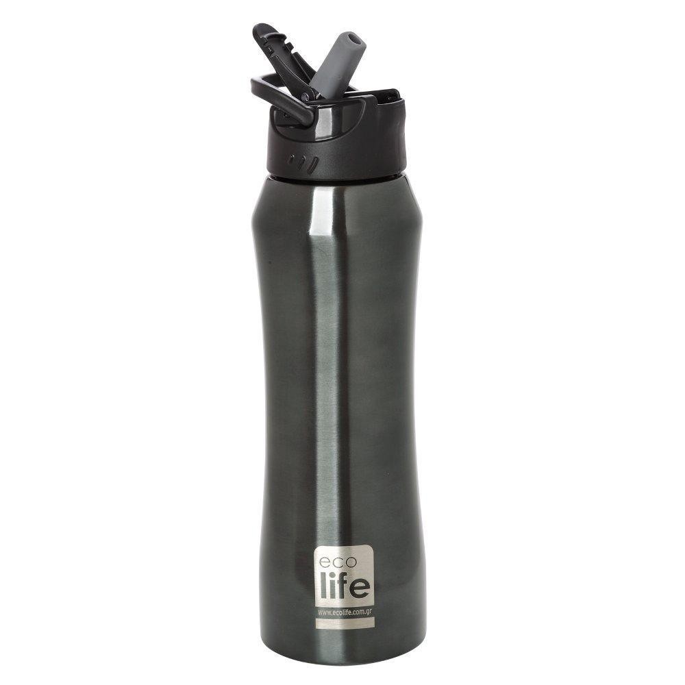 EcoLife Θερμός Μεταλλικό Ανοξείδωτο Black Thermos 550ml