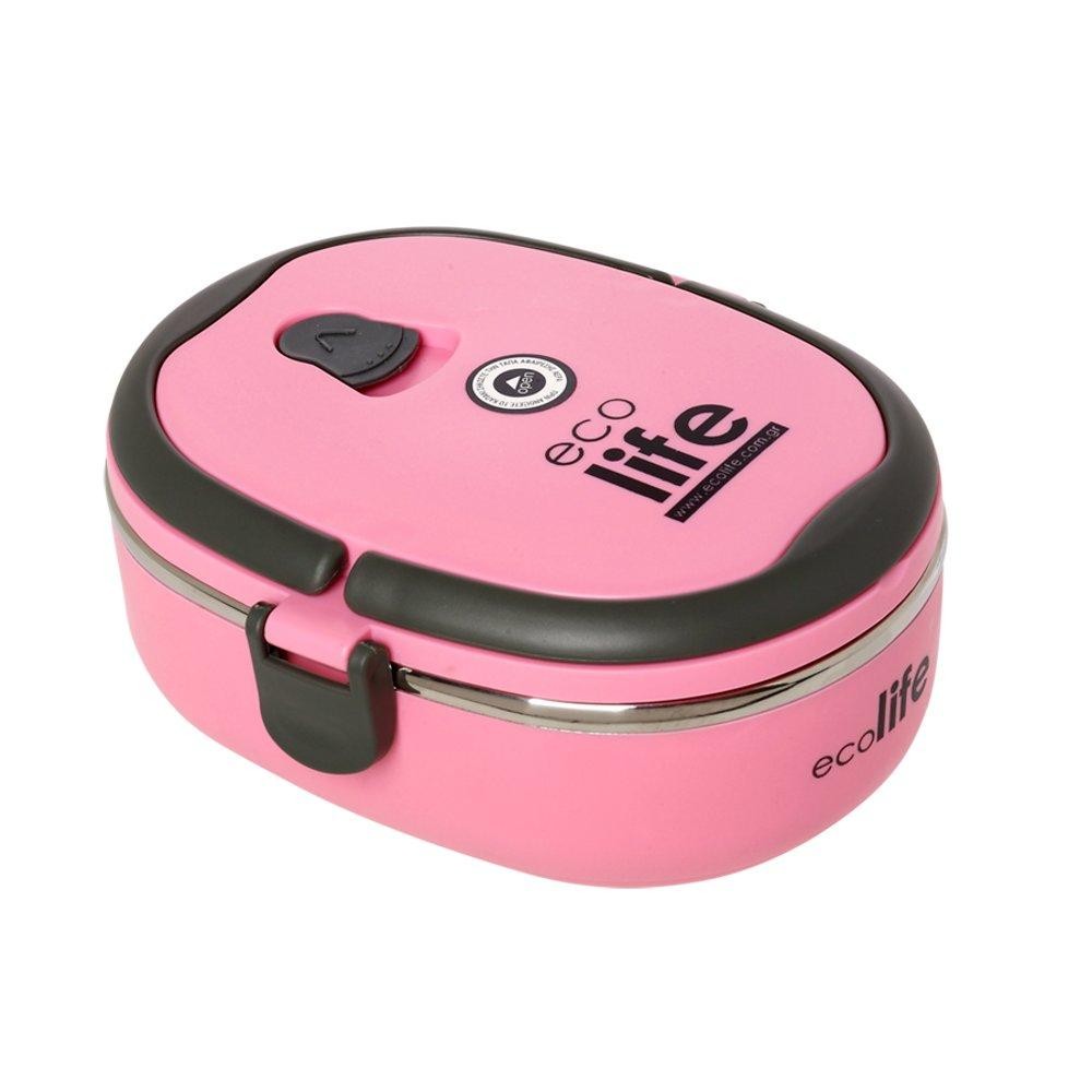 Ecolife Φαγητοδοχείο Pink Ισοθερμικό Ανοξείδωτο 18/8 800ml