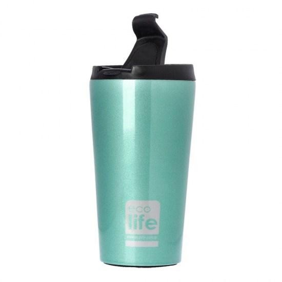 EcoLife Θερμός Ποτήρι Ανοξείδωτο Light Blue 370ml