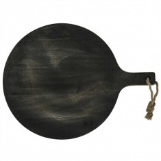 Πλατό Σερβιρίσματος Στρογγυλό Black Acakia 48cm