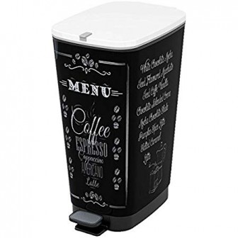 Πεντάλ Πλαστικό Chic Bin Coffee Menu 50lt Kis Πεντάλ Πλαστικό Chic Bin Coffee Menu 50lt Kis