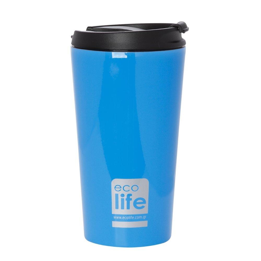 EcoLife Θερμός Ποτήρι Ανοξείδωτο Sky Blue Mat 370ml