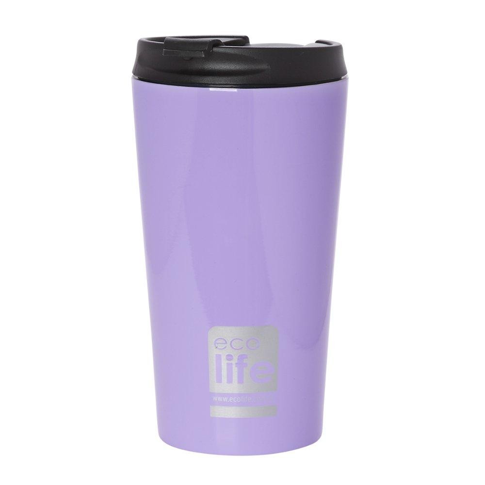EcoLife Θερμός Ποτήρι Ανοξείδωτο Lila Mat 370ml