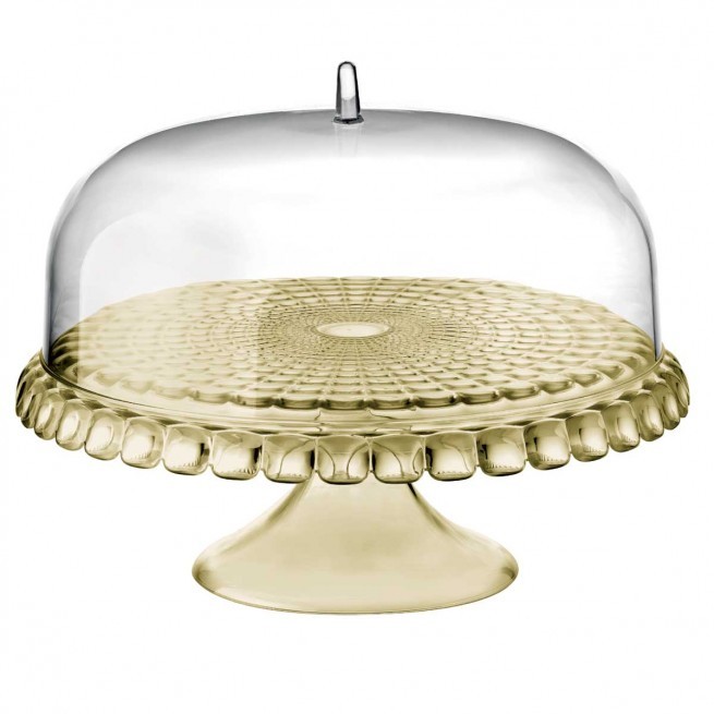 Τουρτιέρα Με Πόδι Tiffany Ακρυλική 36cm Guzzini Beige