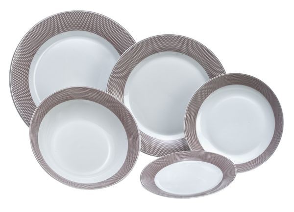 Σερβίτσιο Φαγητού Elipsis Beige 20τμχ. Fashion Home