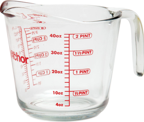 Μεζούρα κανάτα Anchor Hocking πυρίμαχη Αμερικής 1000ml