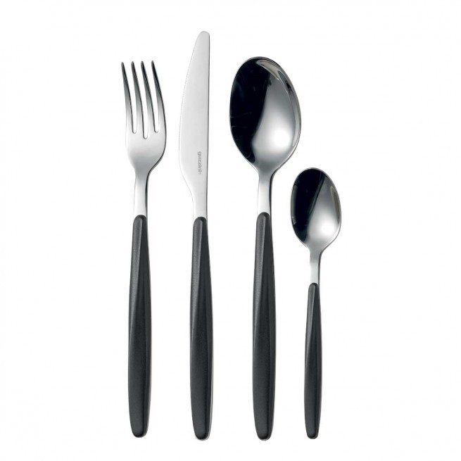 Μαχαιροπίρουνα Guzzini Σετ 24 Τεμαχίων My Fusion 18/10 Black
