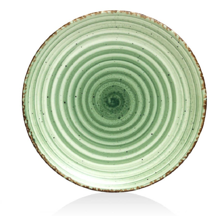 Gural Πιάτο Βαθύ Πορσελάνης Green Avanos 20cm