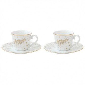 Φλιτζάνι Espresso Σετ 2τμχ. Πορσελάνης Golden Christmas R2S Φλιτζάνι Espresso Σετ 2τμχ. Πορσελάνης Golden Christmas R2S