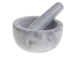 Γουδί & Γουδοχέρι Μάρμαρο 12cm White Look Secret de Gourmet