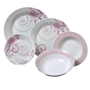 Σερβίτσιο Φαγητού Floral Pink 20τμχ. Home Fashion