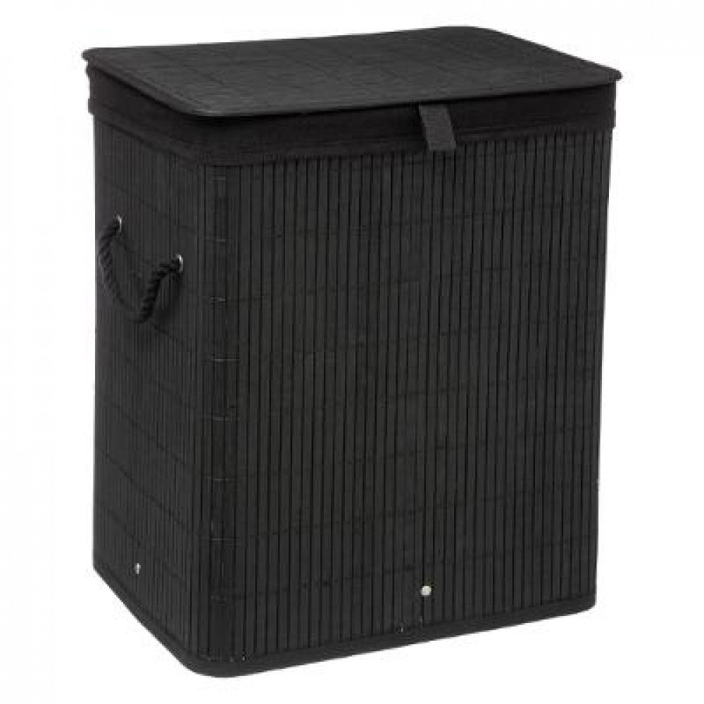 Καλάθι απλύτων Bamboo Τετράγωνο Black 5Five