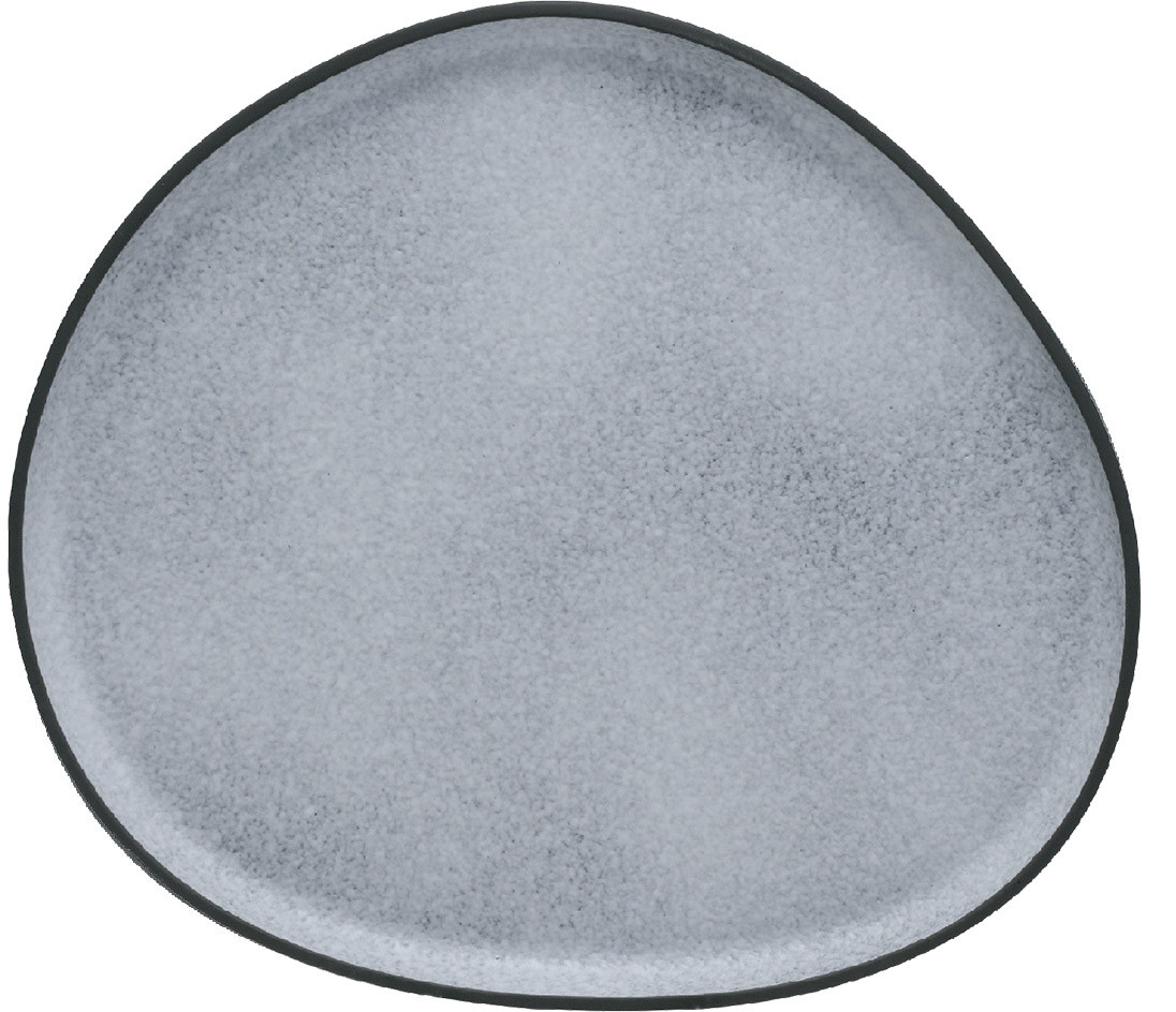 Πιατέλα Πορσελάνης Στρογγυλή 34cm Iron Granite Γκρι HFA