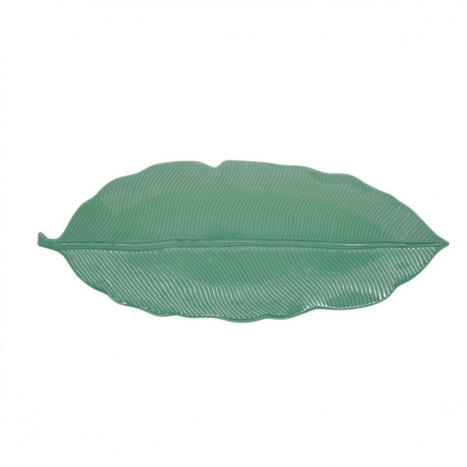 Πιατέλα Πορσελάνης Leaves Πράσινη R2S 39cm
