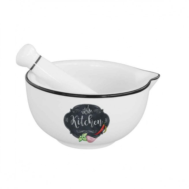 Γουδί & Γουδοχέρι Πορσελάνης 12cm Kitchen R2S