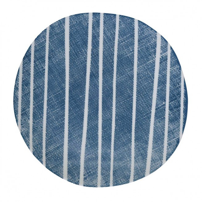 Πιάτο Φρούτου Πορσελάνης Blue Breezel Stripe R2S 21cm