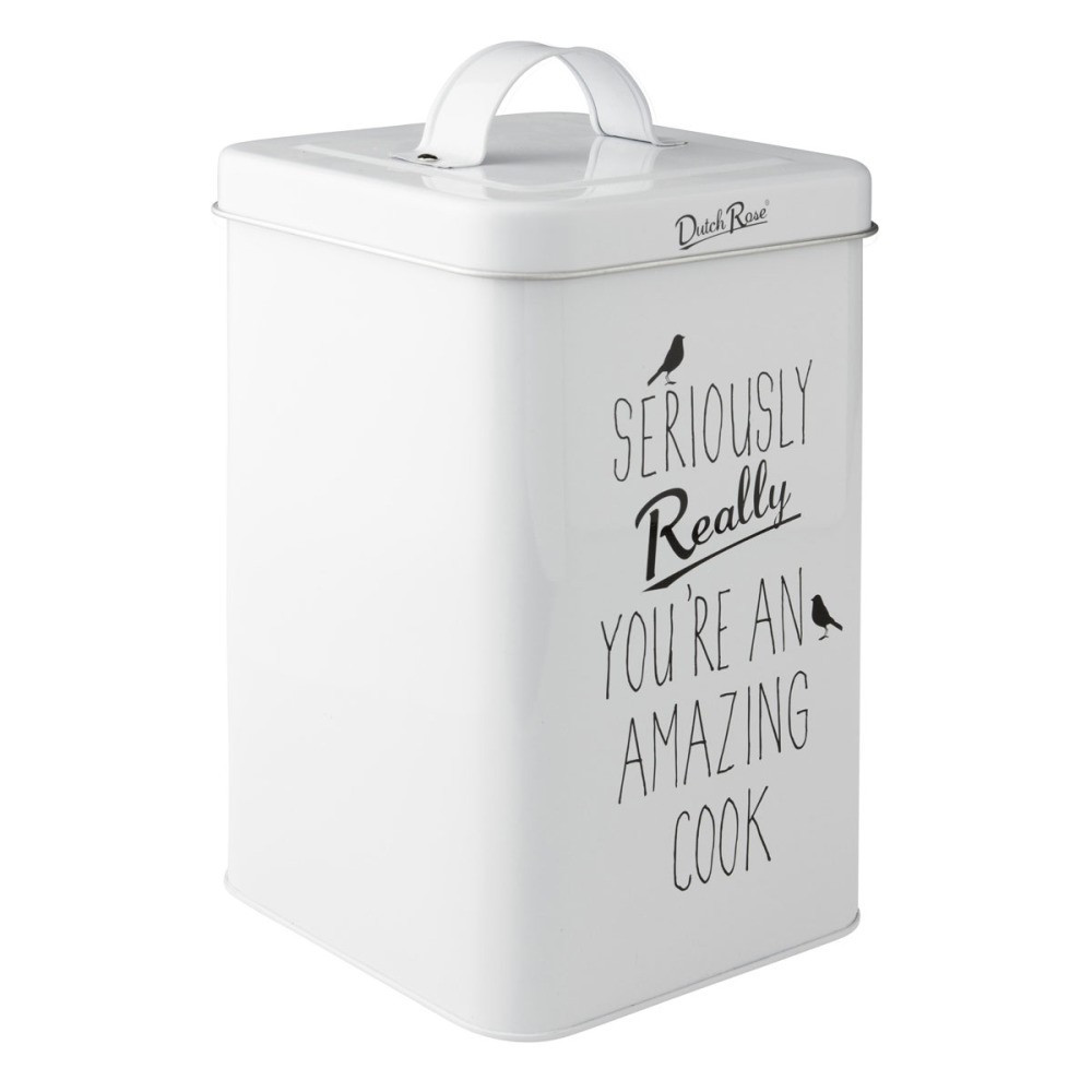Κουτί Αποθύκευσης Μεταλλικό Dutch Rose White 3lt