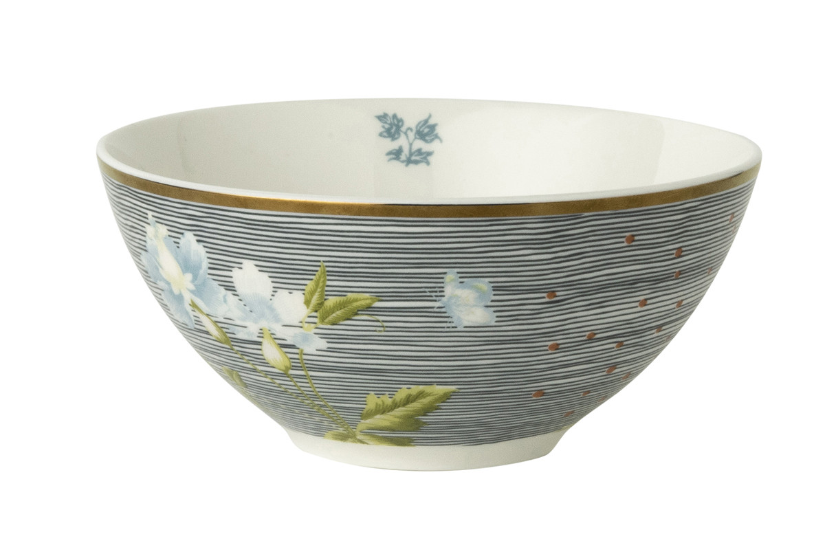 Μπολ Laura Ashley Midnight Pinstripe 13cm Fine Bone China Heritage