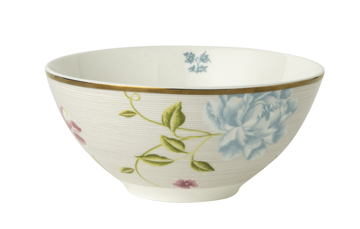 Μπολ Laura Ashley Cobblestone Pinstripe 13cm Fine Bone China Heritage
