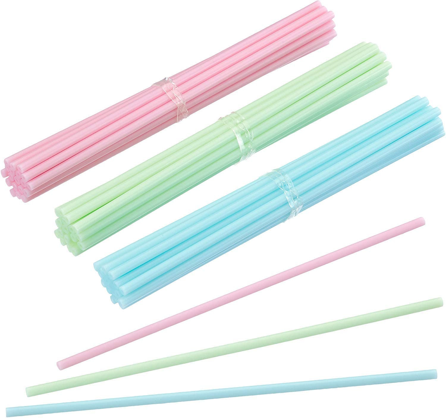 ξυλάκια 15cm για cake pop πλαστικά χρωματιστά 60τεμάχια sweetly does it