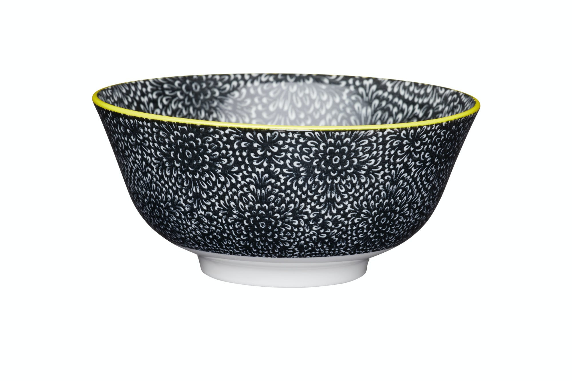 Μπολ Stonware Moroccan Black & White Floral 15cm Kitchencraft