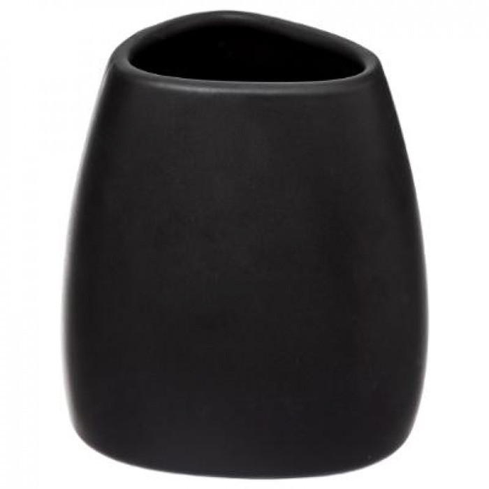 Θήκη Για Οδοντόβουρτσες Κεραμική Black Mat 5five