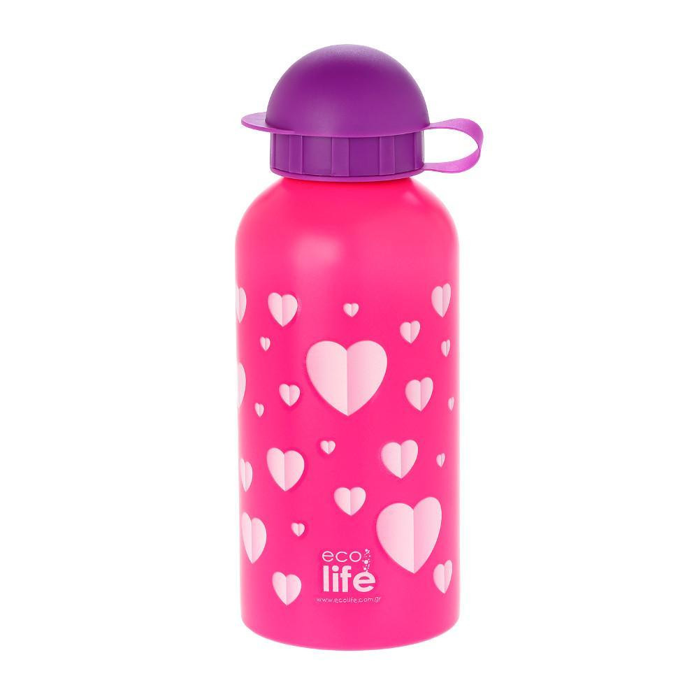 Παγούρι Eco Life Μεταλλικό Ανοξείδωτο Heart 500ml