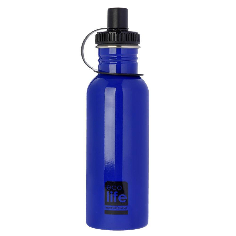 Παγούρι EcoLife Μεταλλικό Ανοξείδωτο Blue 600ml