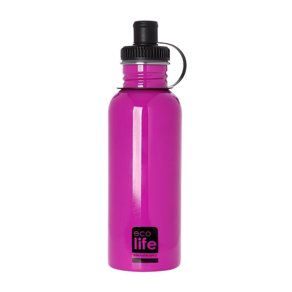 Παγούρι EcoLife Μεταλλικό Ανοξείδωτο Pink 600ml