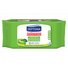 Septona Υγρά Μαντηλάκια Αντιβακτηριδιακά Με Άρωμα Πράσινο Μήλο 60τμχ