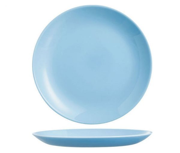 Luminarc Πιάτο Ρηχό Diwali Γυάλινο 25cm Light Blue