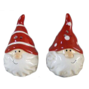 Αλατοπίπερο Χριστουγεννιάτικη Κεραμικό Santa Red Σετ 2τμχ.