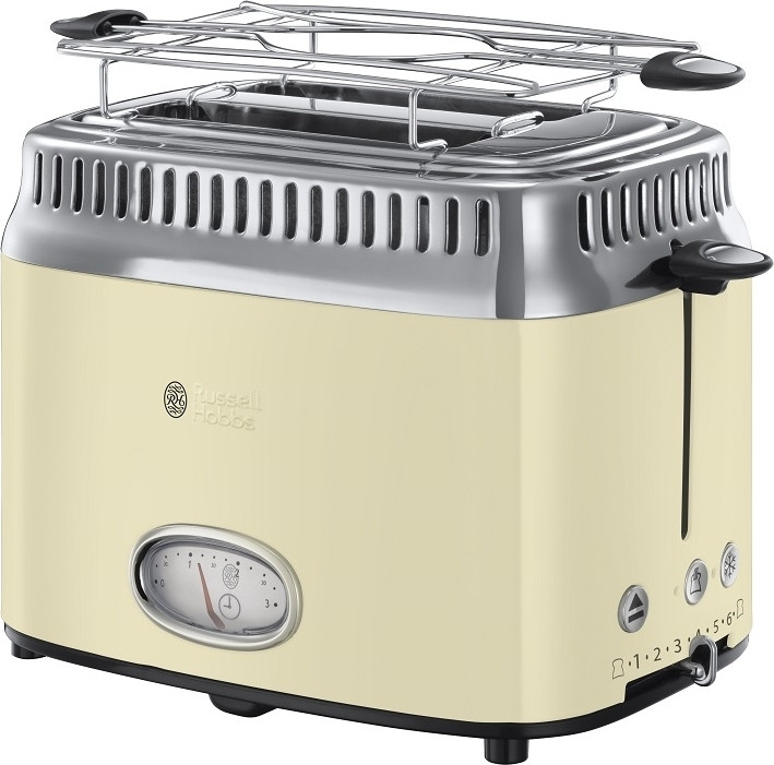 Φρυγανιέρα 2 Φετών Retro Vintage Cream 1300W Russel Hobbs