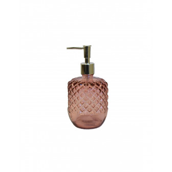 Dispencer Θήκη Για Κρεμοσάπουνο Γυάλινο Diamond Pink Dispencer Θήκη Για Κρεμοσάπουνο Γυάλινο Diamond Pink