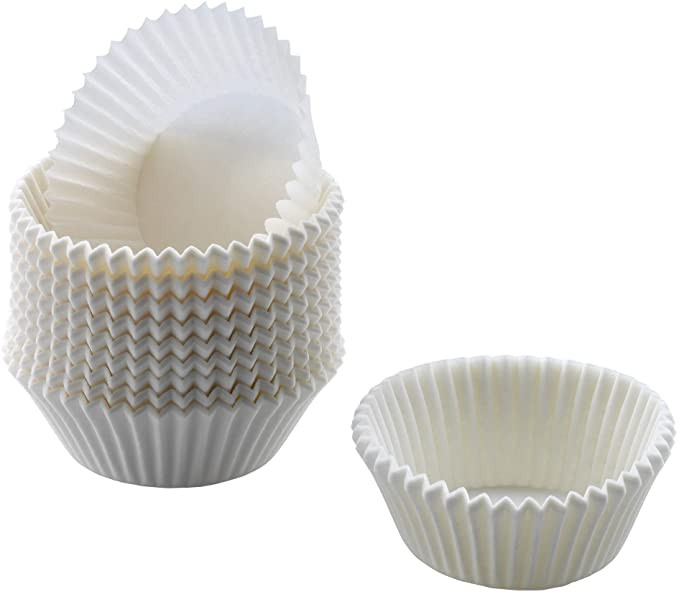 Χάρτινες Θήκες Για Cup Cake 7cm Λευκές 200τμχ. Kaiser