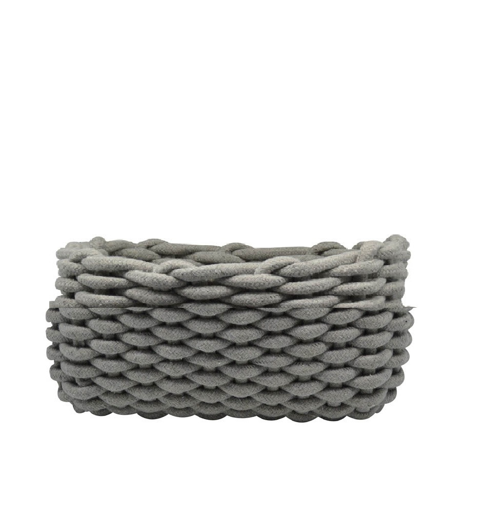 Καλάθι αποθήκευσης Υφασμάτινο Πλεκτό Grey 32cm