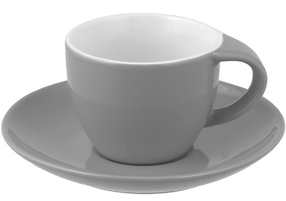Φλιτζάνι & Πιάτο Espresso Grey Happy Ware
