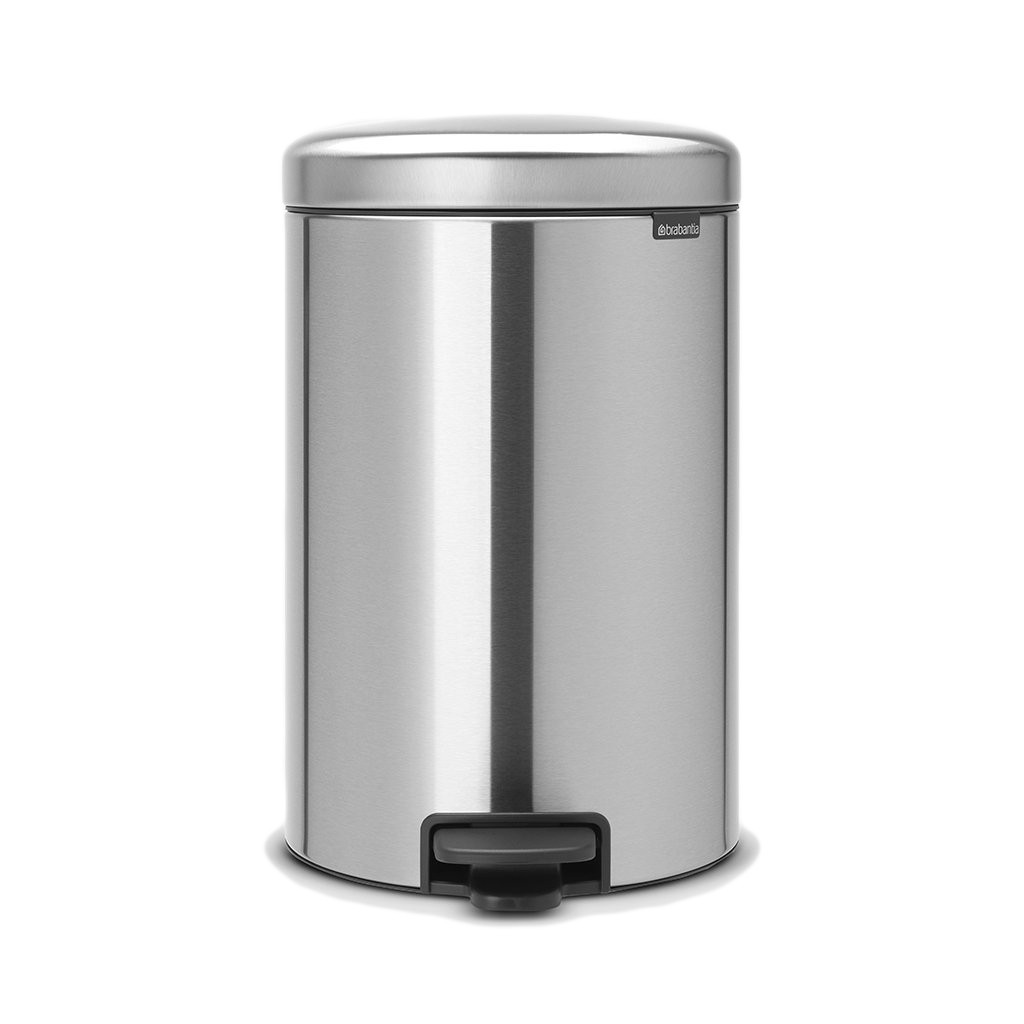 Brabantia Κάδος Απορριμμάτων Ανοξείδωτος Στρογγυλός New Icon Mat 20lt