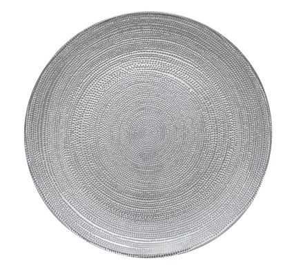 Πιατέλα Γυάλινη Στρογγυλή 32cm Mosaic Grey