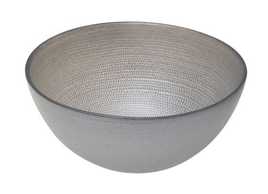 Μπολ Γυάλινο Στρογγυλό Mosaic Grey 28cm