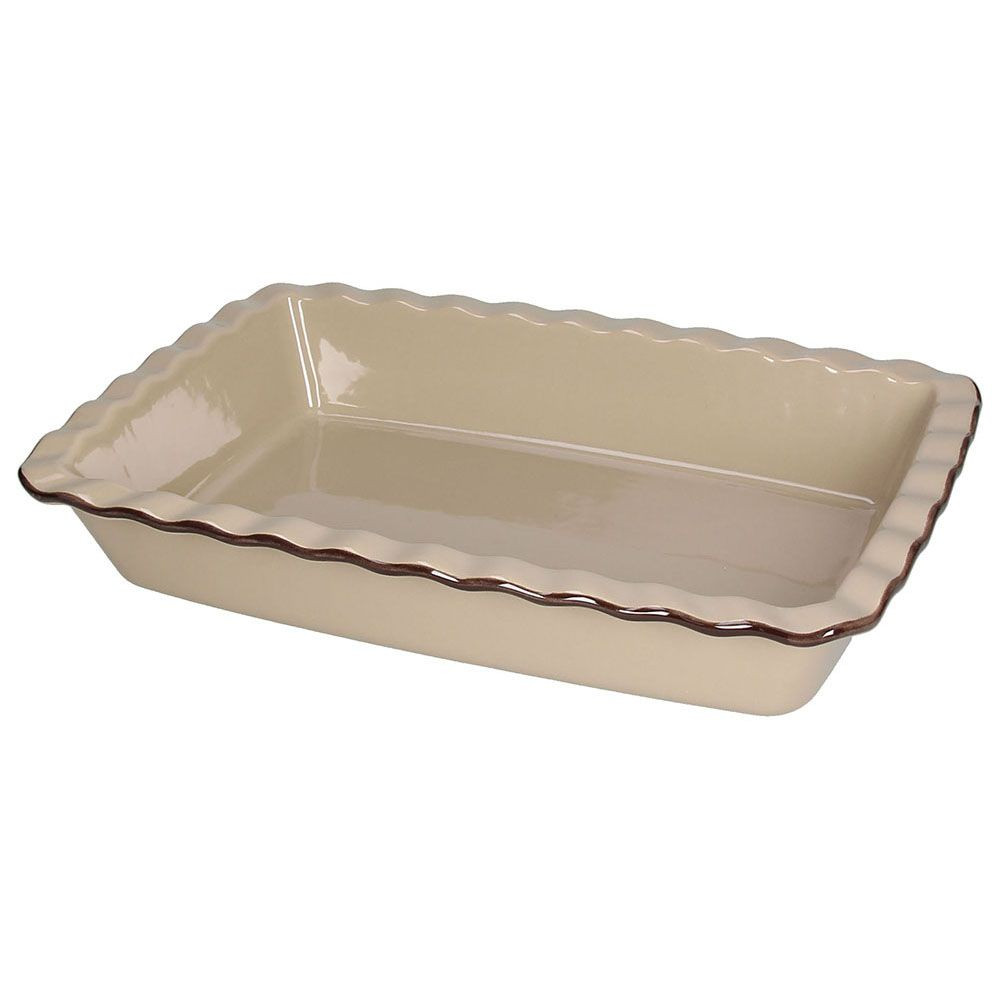 Ταψί Πυρίμαχο Ορθογώνιο Country Cook 33cm Beige Tognana