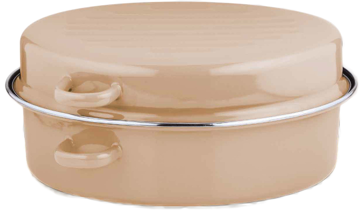 Γάστρα Οβάλ Εμαγέ 38cm Ivory Melia