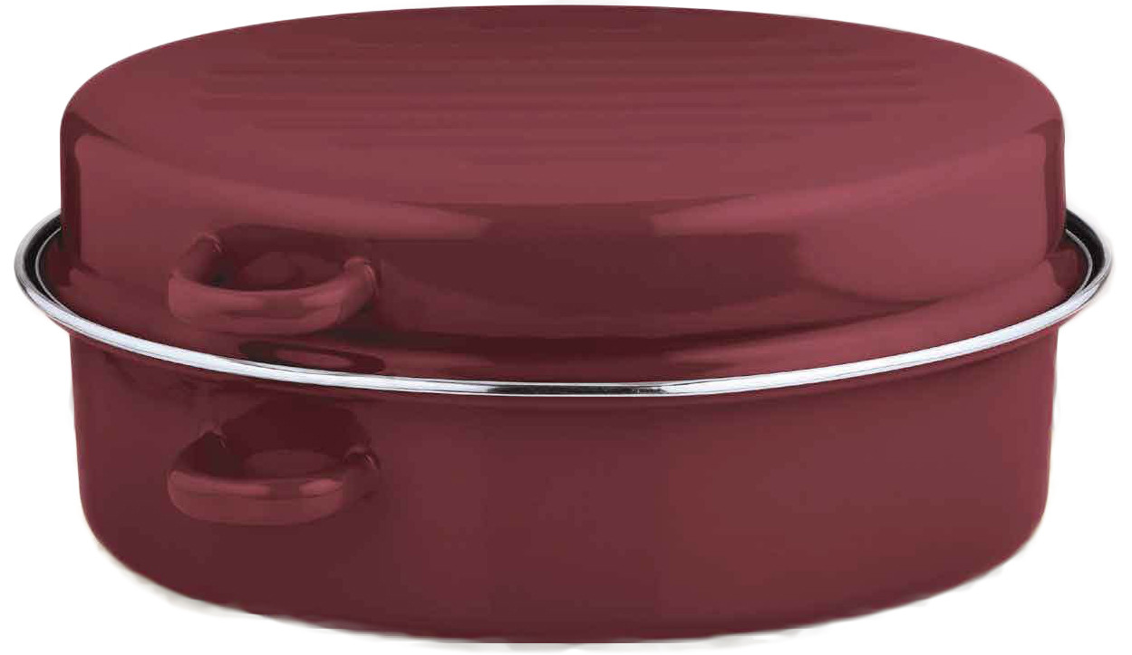 Γάστρα Οβάλ Εμαγέ 38cm Burgundy Melia