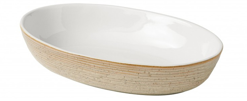 Ταψί Πυρίμαχο Οβάλ Pirofila Beige 30cm Brandani