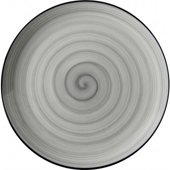 Πιατέλα Στρογγυλή  Πορσελάνης Porline Grey 30cm Porline Porselen