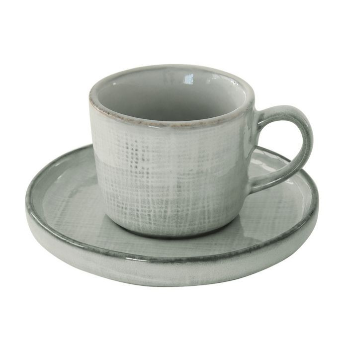 Φλιτζάνι Πορσελάνης Καφέ Με Πιάτο Country Grey R2S